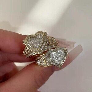 Gold Heart Ring Size 7